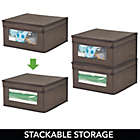 Alternate image 3 for mDesign Fabric Closet Storage Organizer Box, Medium, 6 Pack
