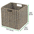 Alternate image 3 for mDesign Woven Seagrass Home Storage Basket for Cube Furniture