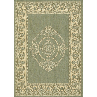 Couristan Antique Medallion Area Rug, Green/Natural ,Rectangle, 8&#39;6" x 13&#39;. View a larger version of this product image.