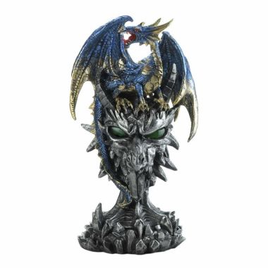 Dragon Crest Blue Dragon Warrior Statue. View a larger version of this product image.