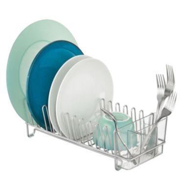 mDesign Compact Countertop, Sink Dish Drying Rack Caddy. View a larger version of this product image.