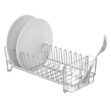 mDesign Compact Countertop, Sink Dish Drying Rack Caddy. View a larger version of this product image.