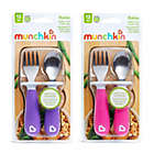 Alternate image 2 for Munchkin Raise Toddler Fork and Spoon, 4 pack, Pink/Purple
