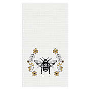 C&F Home Queen Bee Embroidered Waffle Weave Kitchen Towel Decor Decoration