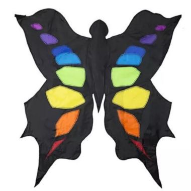 Black and Rainbow Butterfly Nylon Kite New. View a larger version of this product image.