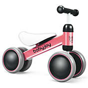 Slickblue 4 Wheels No-Pedal Baby Balance Bike-Pink