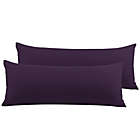 Alternate image 0 for PiccoCasa Set of 2 100% Quality Brushed Microfiber Silky Body Pillow Covers, 1800 Series Cool and Breathable Pillowcases with Zipper Closure, 20"X60" Plum