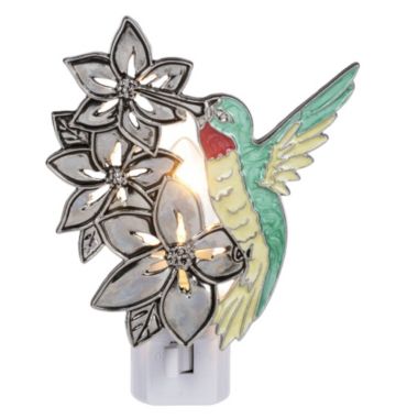 Ganz Green Hummingbird Zinc Metal Plug In Night Light 5 Inch. View a larger version of this product image.