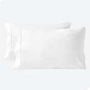 Bare Home Premium 1800 Ultra-Soft Microfiber Pillowcase Set - Double Brushed - Hypoallergenic - Wrinkle Resistant (White, Standard)