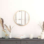Flash Furniture 20 Round Gold Metal Framed Wall Mirror