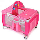 Alternate image 0 for Costway Foldable Baby Crib Playpen w/ Mosquito Net and Bag-Pink