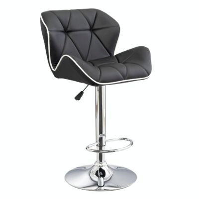 Set of 2 Modern Home Spyder Contemporary Adjustable Barstool - Comfortable Adjusting Height Counter/Bar Stool (Whiteline)