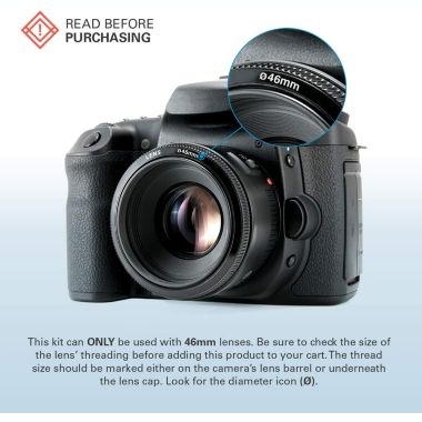 Polaroid Optics 46mm 3-Piece Filter Kit Set [UV,CPL,FLD] includes Nylon Carry Case - Compatible w/ All Popular Camera Lens Models. View a larger version of this product image.