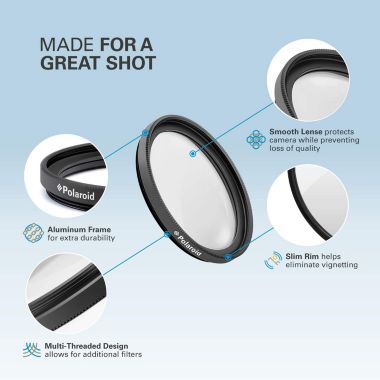 Polaroid Optics 46mm 3-Piece Filter Kit Set [UV,CPL,FLD] includes Nylon Carry Case - Compatible w/ All Popular Camera Lens Models. View a larger version of this product image.