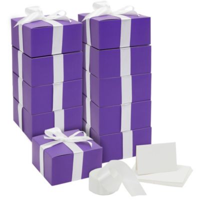 Jam Jar Kraft Gift Box 3 window Pack of 6 including Christmas Tag and Ribbon 