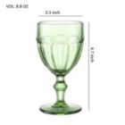 Alternate image 1 for EAST CREEK Set Of 6 Colored Glass Goblet Vintage Drinking Glasses 85 Oz Embossed