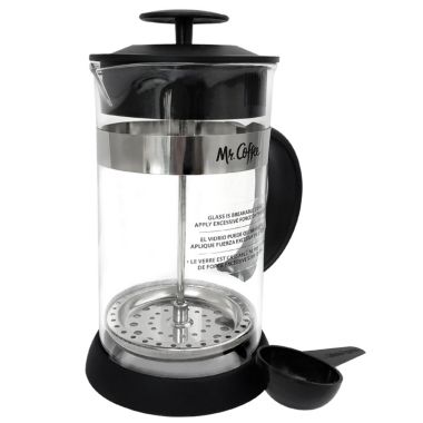 Mr. Coffee Cafe Oasis 32 Ounce Quart Glass Body French Press Coffee Maker. View a larger version of this product image.
