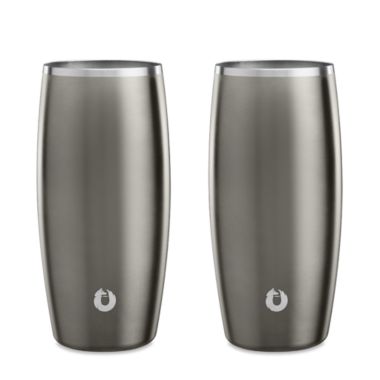 Snowfox Stainless Steel Beer Glass, Set of 2. View a larger version of this product image.