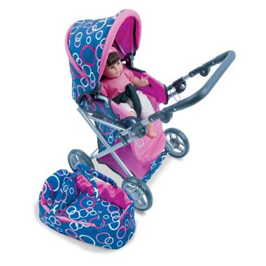 Playwell - Doll Stroller W/Carry Cot. View a larger version of this product image.