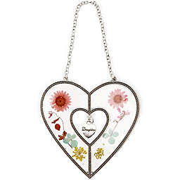 Okuna Outpost Heart Suncatcher with Pressed Flowers for Mother's Day, Daughter
