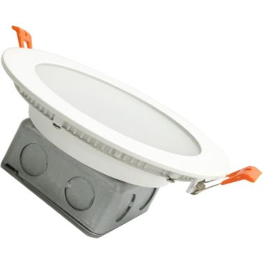 Hamilton Hills Round Flush Mount Recessed LED Light Thin Ceiling Cans Lighting Fixture Downlight Discs in Drywall Dimmable 3000K 6" White. View a larger version of this product image.