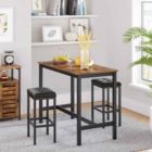 Alternate image 2 for BreeBe Set of 2 Black Bar Stools with Cushion