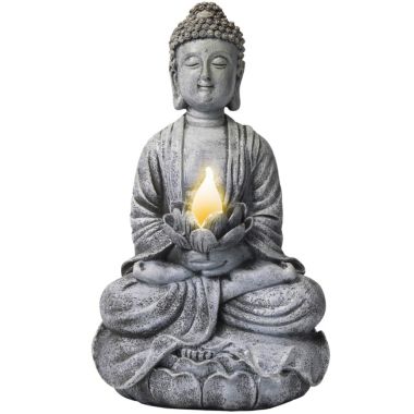Vp Home Zen Buddha Solar Powered Flickering Led Outdoor Decor Garden Light. View a larger version of this product image.