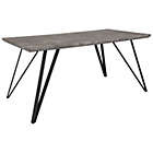 Alternate image 2 for Merrick Lane Maya Rectangular Dining Table Faux Concrete Finish Kitchen Table with Retro Hairpin Legs