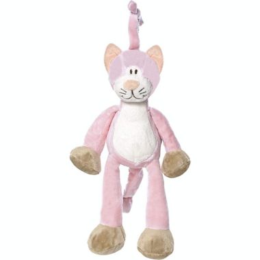 Teddykompaniet Diinglisar Stuffed Animal Large Pink Cat Musical Pull Soft Plush. View a larger version of this product image.