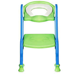Slickblue Potty Training Toilet Seat w/ Step Stool Ladder-Blue