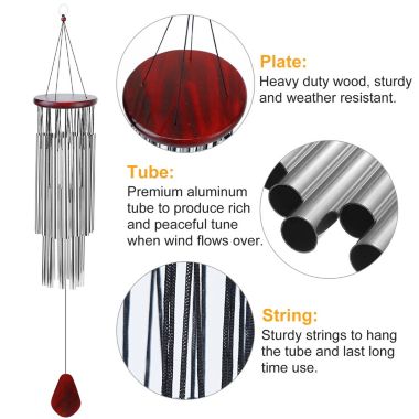 Eggracks By Global Phoenix Wind Chimes Indoor Outdoor Smooth Melodic Tones Wind Chime. View a larger version of this product image.