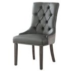 Alternate image 1 for Inspired Home Jimmy Leather PU/ Velvet Dining Chair Set of 2