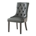 Alternate image 2 for Inspired Home Jimmy Leather PU/ Velvet Dining Chair Set of 2