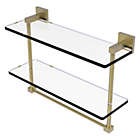 Alternate image 0 for Allied Brass Montero Collection 16 Inch Two Tiered Glass Shelf with Integrated Towel Bar