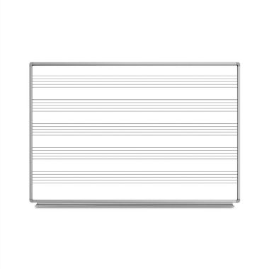 Luxor 72"W x 48"H Wall-Mount Music Whiteboard. View a larger version of this product image.