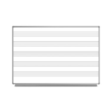 Luxor 72"W x 48"H Wall-Mount Music Whiteboard. View a larger version of this product image.