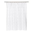 Alternate image 1 for Carnation Home Fashions "Jacquard Circles" Fabric Shower Curtain - White 70" x 72"