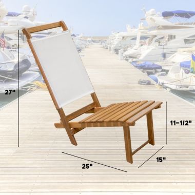 Prime Teak - Collapsible Beach and Deck Chair. View a larger version of this product image.