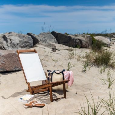 Prime Teak - Collapsible Beach and Deck Chair. View a larger version of this product image.
