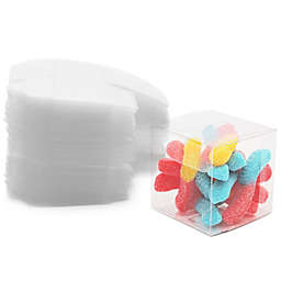 Juvale 100 Pack 2x2x2 Clear Plastic Favor Boxes Bulk for Small Wedding Party Gift Treats