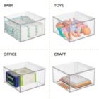 Alternate image 2 for mDesign Plastic Stackable Bedroom Closet Storage Organizer with Drawer