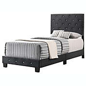Passion Furniture Suffolk Black Twin Panel Bed