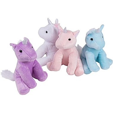 Blue Panda Small Plush Unicorn Stuffed Animal Toys for Girls (7 In, 4 Pack). View a larger version of this product image.