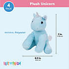 Alternate image 1 for Blue Panda Small Plush Unicorn Stuffed Animal Toys for Girls (7 In, 4 Pack)