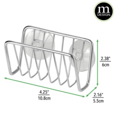 mDesign Metal Wire Kitchen Sink Storage Caddy, Soap / Sponge Holder. View a larger version of this product image.