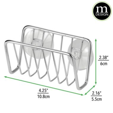mDesign Metal Wire Kitchen Sink Storage Caddy, Soap / Sponge Holder. View a larger version of this product image.