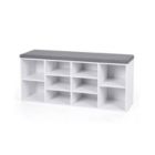 Alternate image 0 for BreeBe White Shoe Bench Storage Cabinet with Cushion