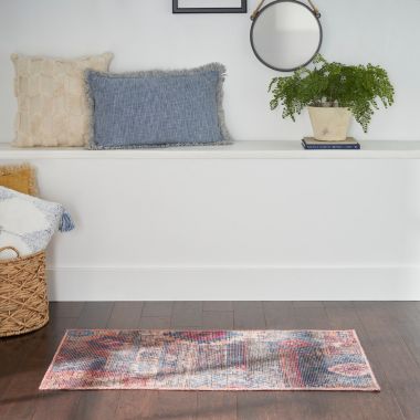 Nicole Curtis Machine Washable Series 1 Distressed Southwestern Indoor Rug Multicolor 2' x 3'9". View a larger version of this product image.