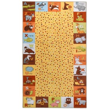 Homefires Decorative Indoor/Outdoor Accent Rug Alphabet Animals - 3' X 5'. View a larger version of this product image.