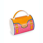 Wild Eye 5" Fashion Avenue Orange and Pink Crocodile Pattern Ceramic Handbag Mug